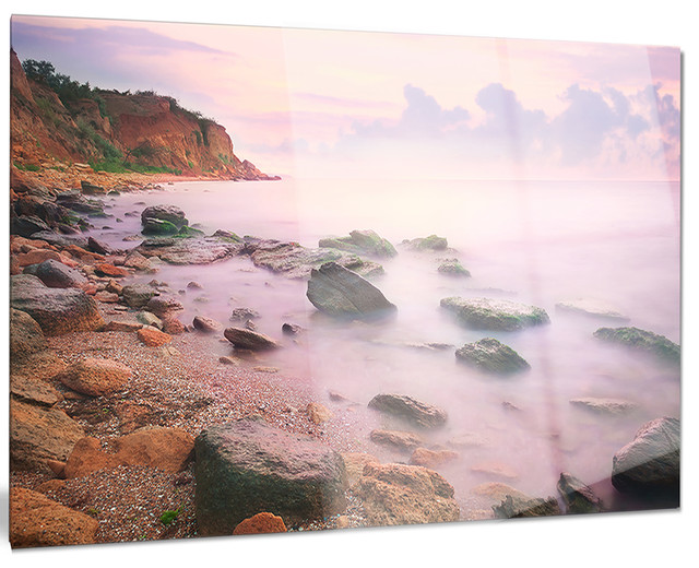 "Colorful Sunset over the Sea" Metal Wall Art - Beach Style - Metal