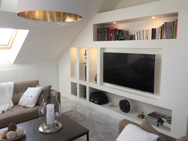 R&eacute;novation d'un duplex modern-wohnbereich