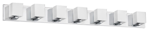 Dainolite V1230 7w Pc 7 Light Vanity Fixture Polished Chrome Finish Dainolite V1230 7w Pc 7 Light Vanity Fixture Polished Chrome Finish