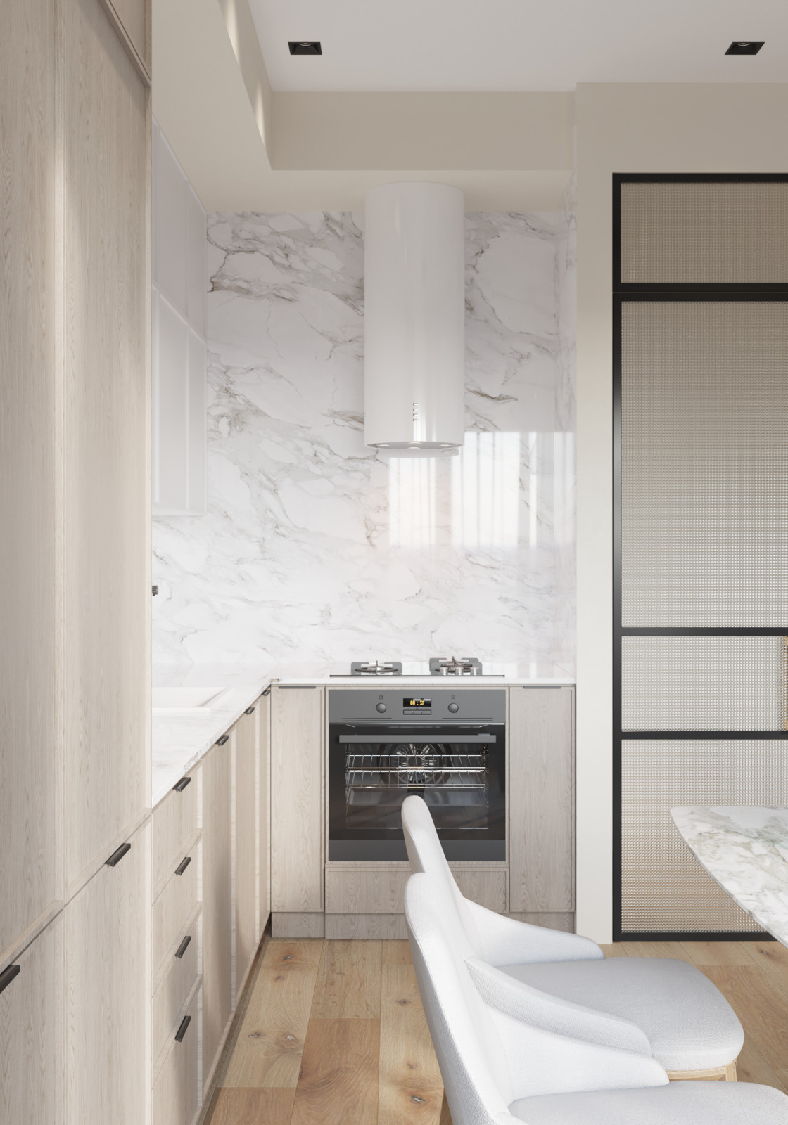 Визуализация квартиры в бежевых тонах