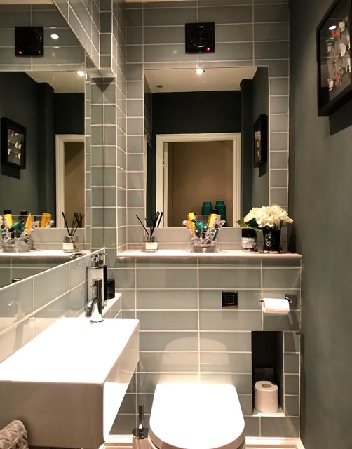 Clapham Common modern-powder-room