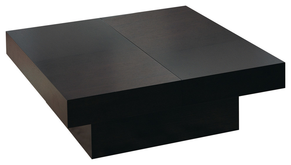 Square Motion Storage Coffee Table In Wenge Finish ...