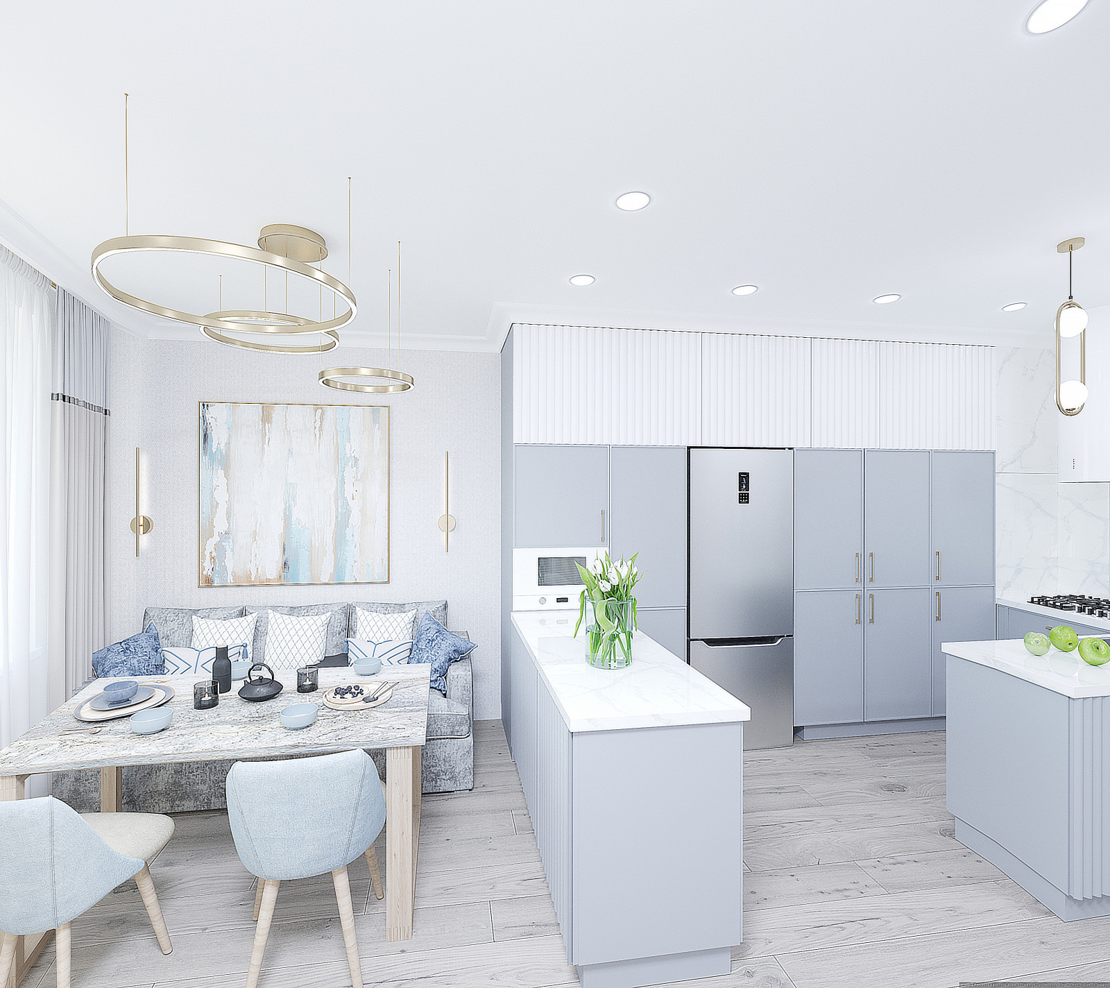 В голубой дымке