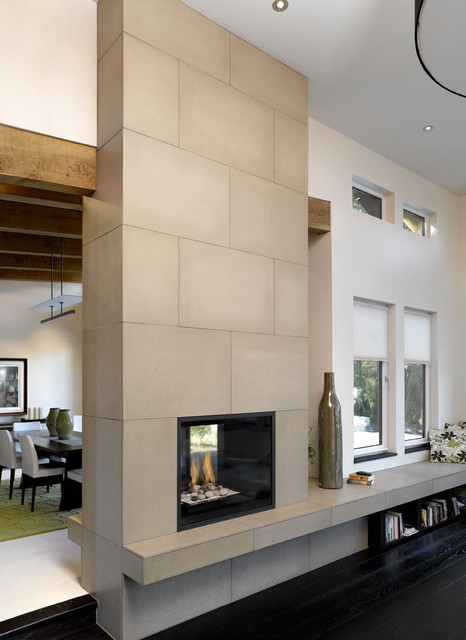 Concrete Fireplace Tiles Modern Dallas By Solus Decor Inc