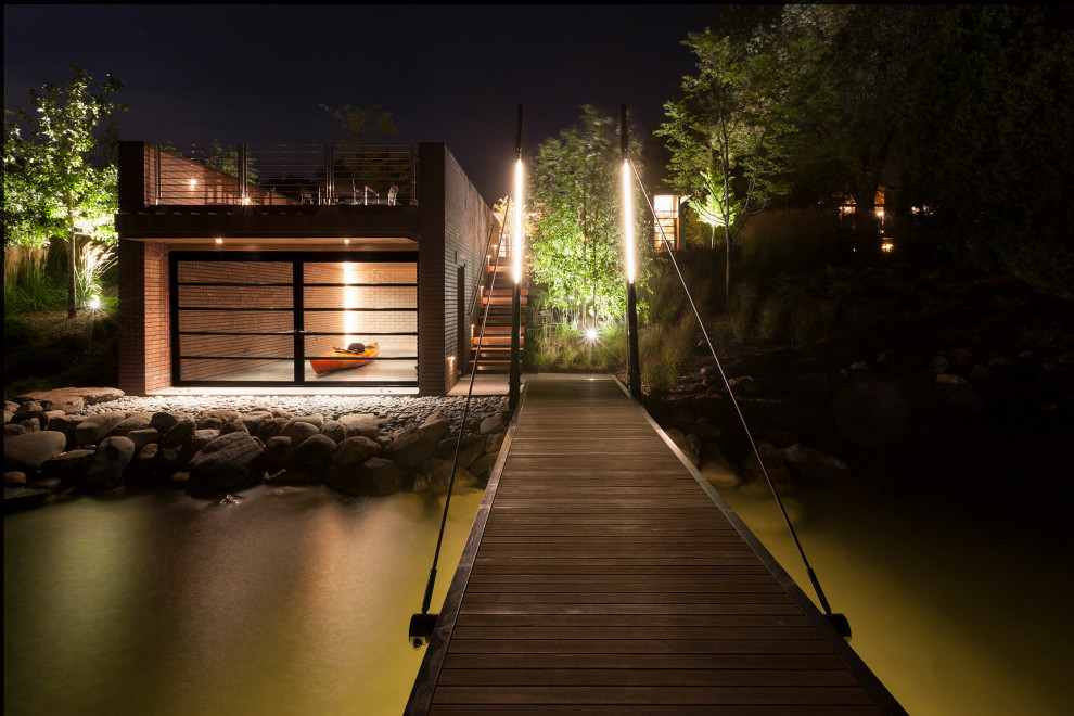Design ideas for a large modern boathouse in Milwaukee.