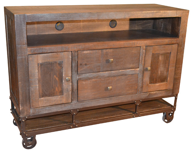 Greenview 52" Iron Base TV Stand Industrial Entertainment