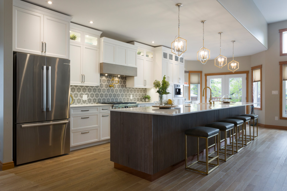 Design ideas for a transitional kitchen in Other.