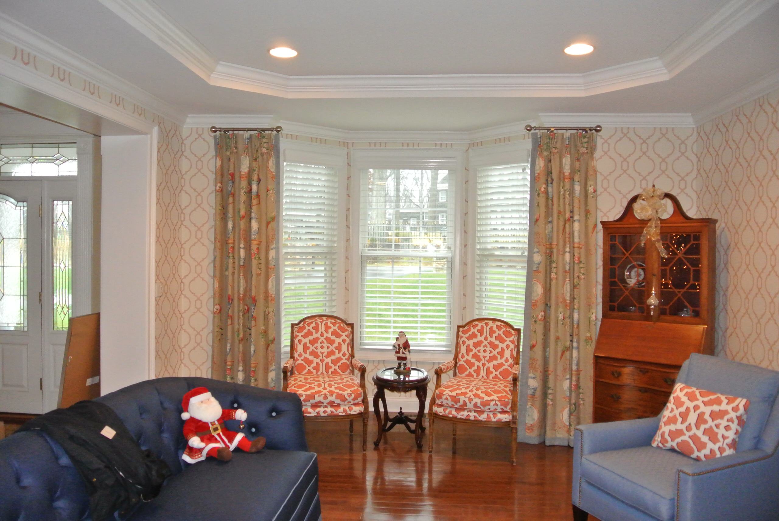 Traditional dining and living room