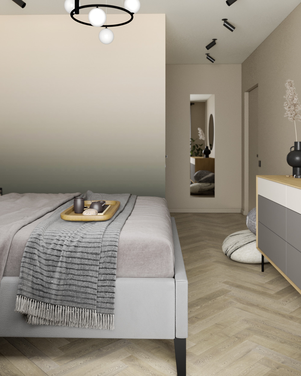 Проект двухкомнатной квартиры в Воронеже  Площадь: 75,2 м2.