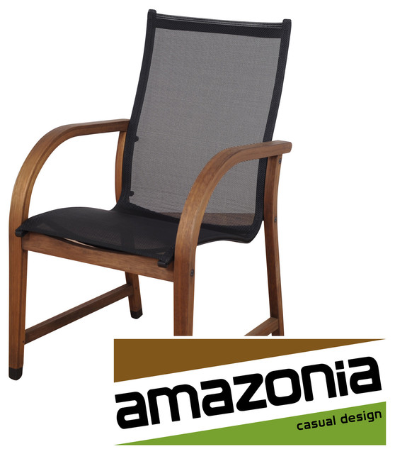 Cosmopolitan Eucalyptus and Sling Brown/Black Arm Chairs (Set of 4)