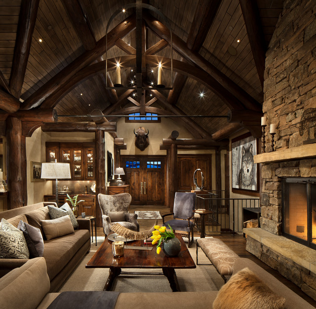 Mountain Home Remodel rustico-soggiorno