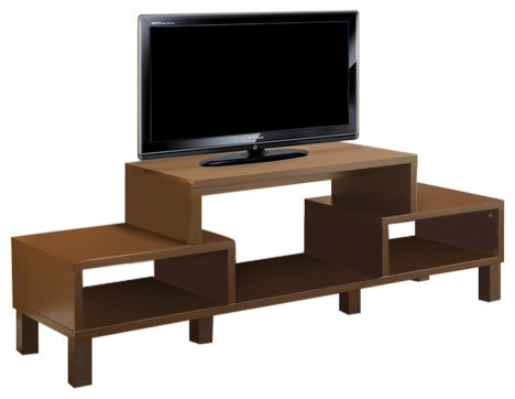 Modern 60 Inch Tv Stand With Audio Video Media Storage Shelves