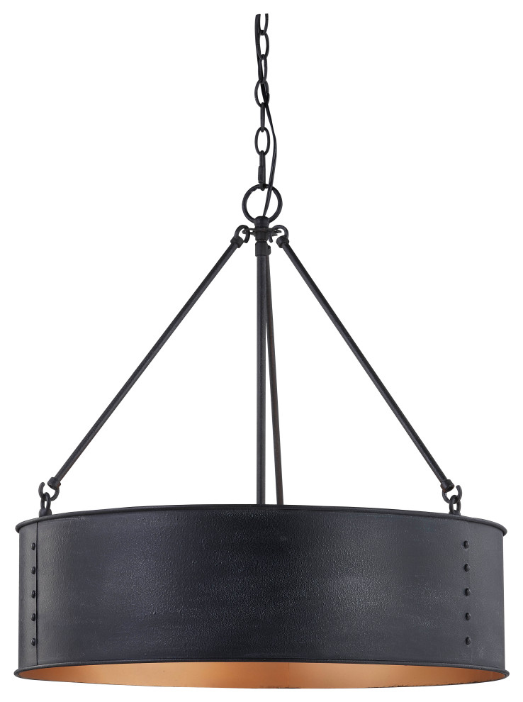Pierson Pendant, W24*D24*H24 Industrial Pendant Lighting by Forty West Designs Houzz