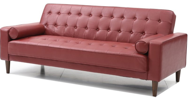 Glory Furniture Contemporary and rews Sofa Bed With Red Finish G849A-S