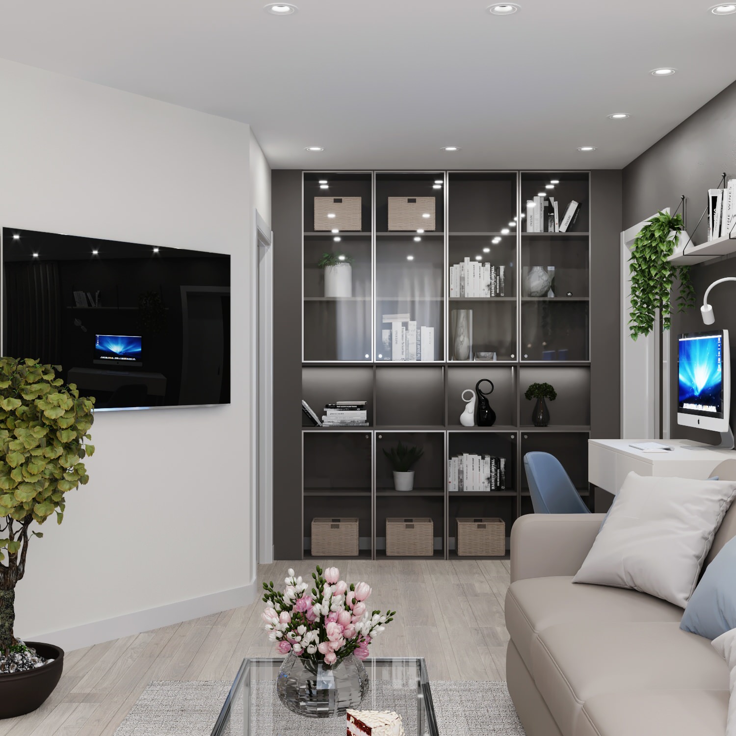 Дизайн проект Кухни-гостиной