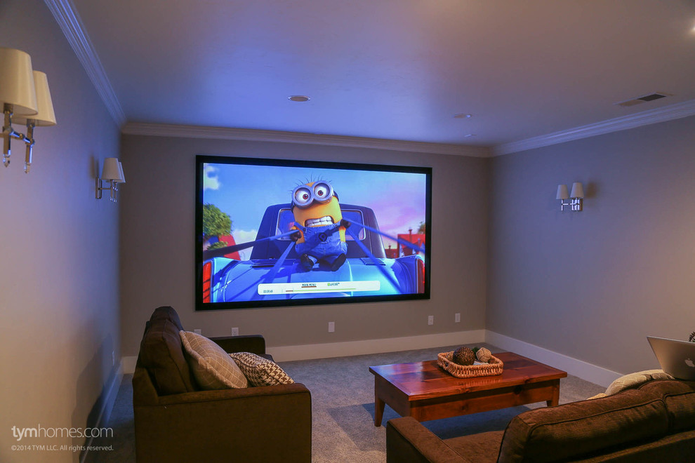 Boise Parade of Homes Award Winning Home Craftsman Home Theater Boise by TYM Smart