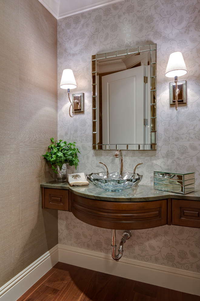 Inspiration for a transitional bathroom remodel in Miami