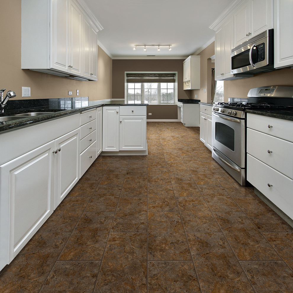 Congoleum DuraCeramic Luxury Vinyl Flooring Kitchen Grand Rapids by AllStar Remodeling