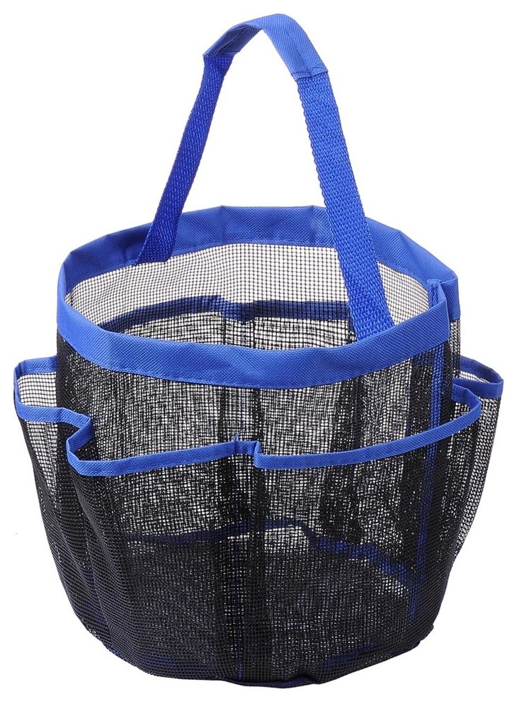 Aquaterior Mesh Shower Caddy With 8 Pockets Quick Dry Bath Tote Organizer