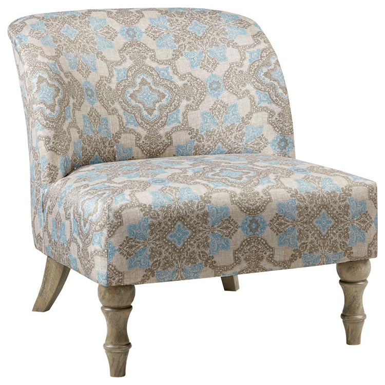 Martha Stewart Maribelle Armless Medallion Accent Chair French