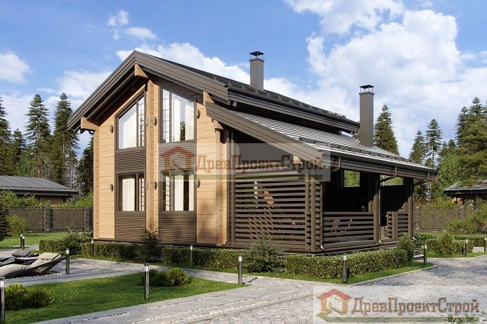 Проект бани № 159. Баня из бруса массива естественной влажности 140 х 140,  106,