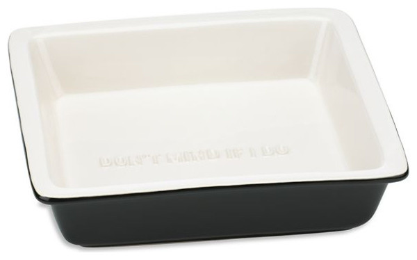 kate spade new york kitchen Don't Mind If I Do Black 9 Inch Square Baker -  Contemporary - Baking Dishes - by BIGkitchen | Houzz