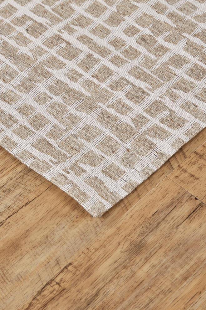 Weave & Wander Burton Hand Woven Coastal Area Rug, 4'x6' Contemporary Area Rugs by Weave