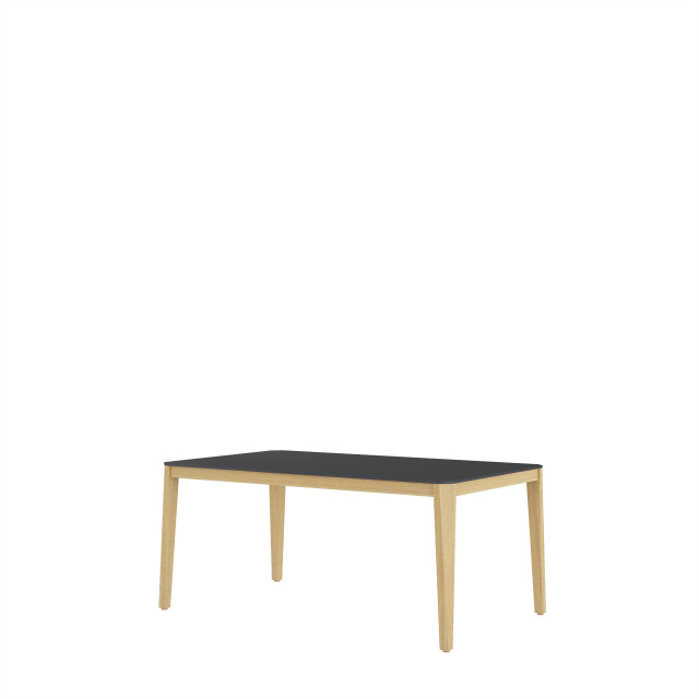 Midtown Concept Bahrain Modern 170" Indoor Rectangular Black Dining Table Transitional
