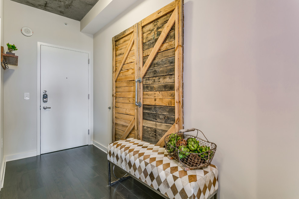 Small transitional entryway photo in Dallas