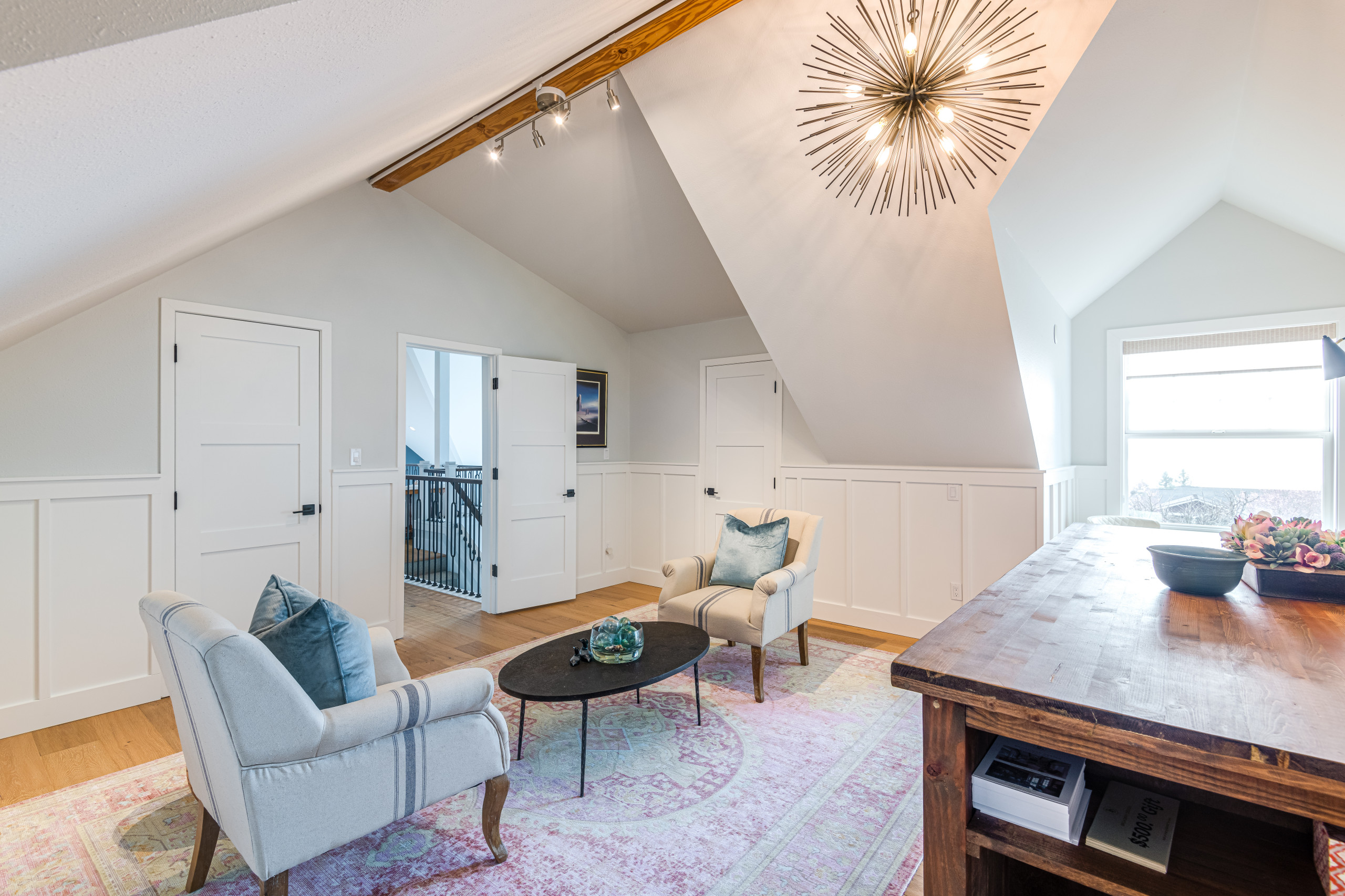 Upstairs office work room and loft renovated and furnished