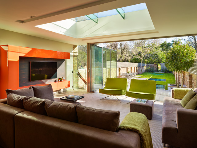Wandsworth Common contemporary-vardagsrum