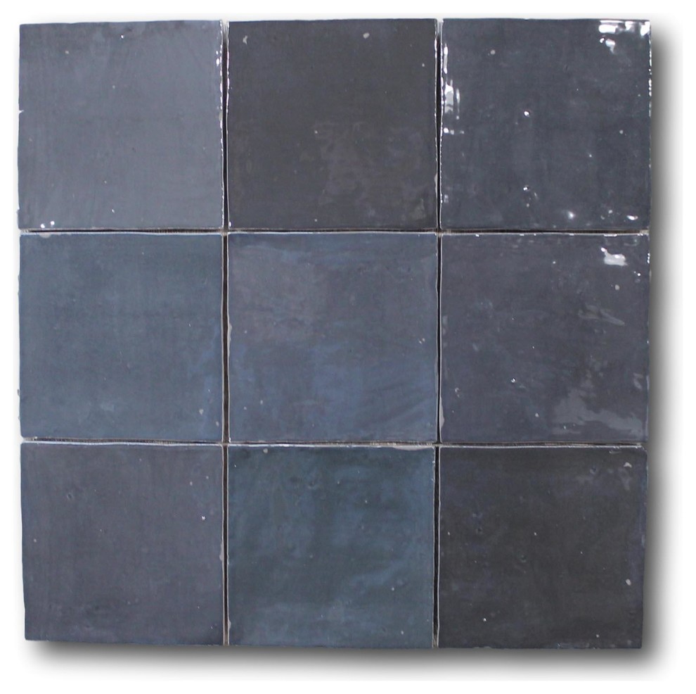 Mestizaje Zellige 5 x 5 Ceramic Tiles Graphite, Color Sample