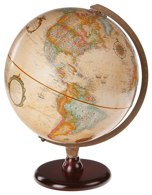 Piedmont 12 Antique Desk Globe Traditional World Globes By