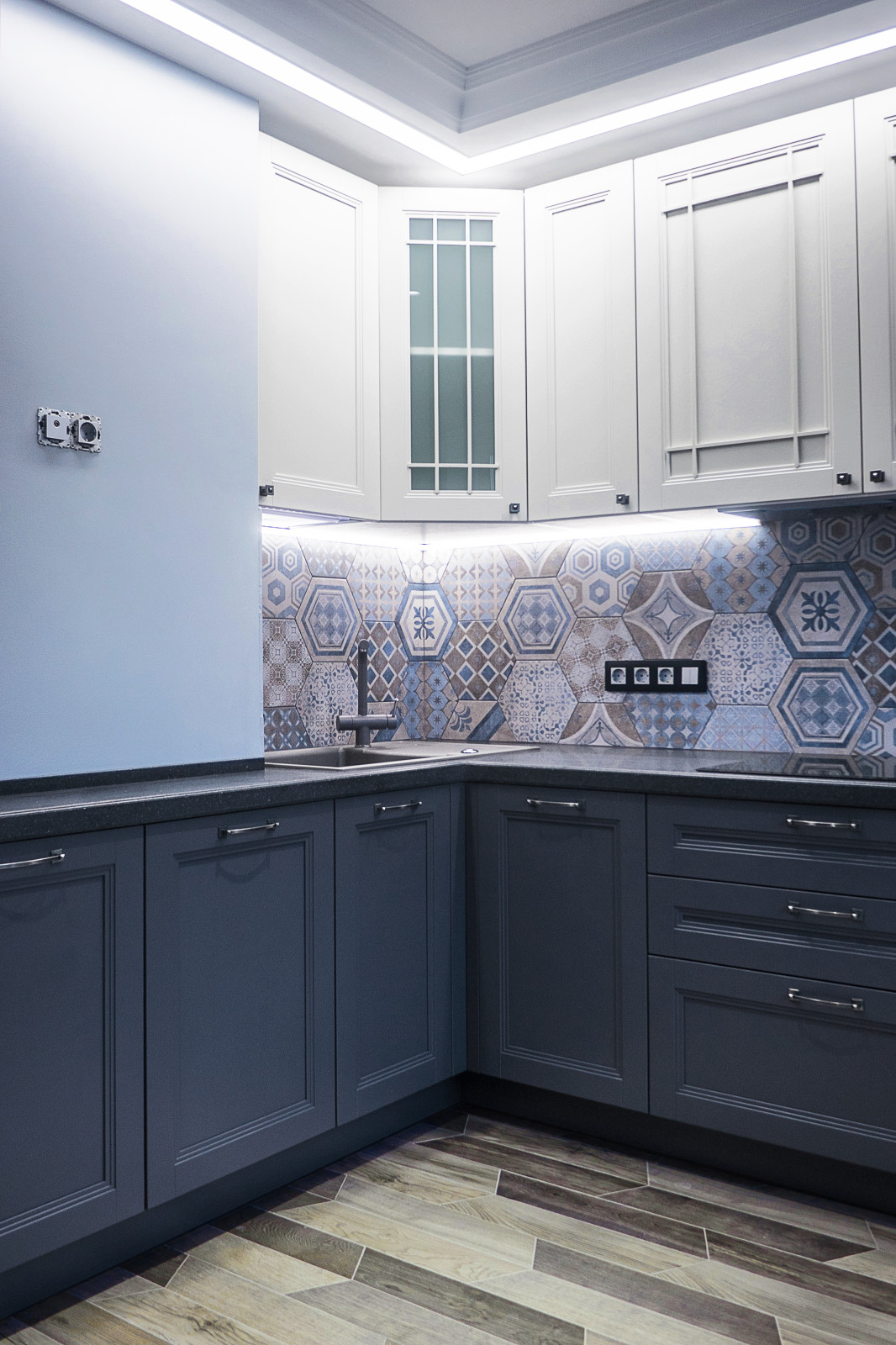 Квартира в голубых тонах серии П-44