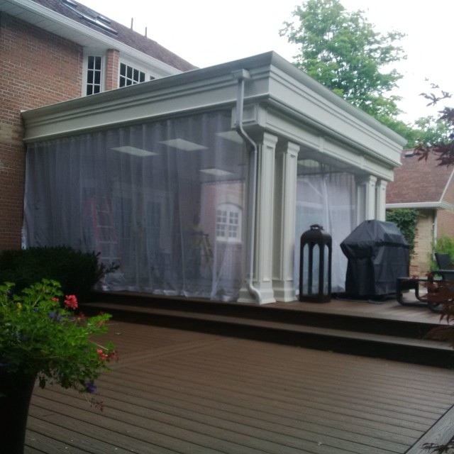 Outdoor Curtains/Mosquito Drapes/Porch Screens Modern Porch