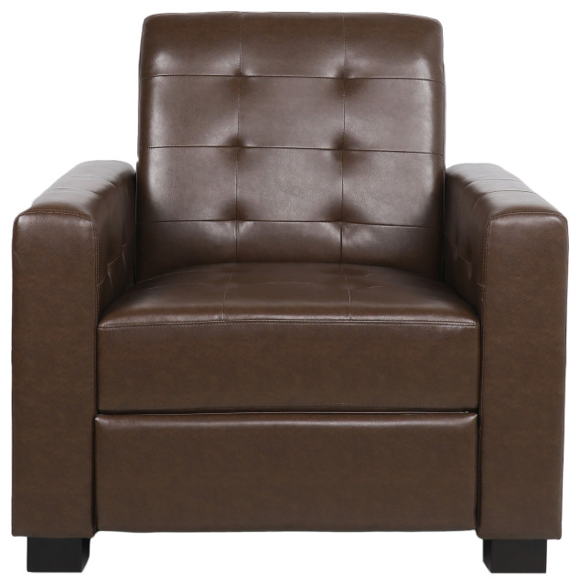 Langseth Contemporary Tufted Pushback Recliner Transitional