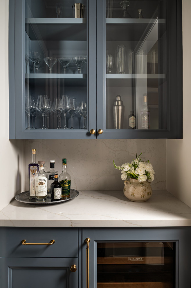 Southside Place Full Home Renovation - Transitional - Home Bar ...