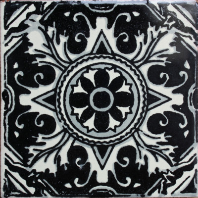 4 2x4 2 9 Pcs Black Romalio Talavera Mexican Tile Traditional 4 2x4 2 9 Pcs Black Romalio Talavera Mexican Tile