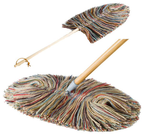 Big Wooly & Wool Hand Duster with Wooden Handle