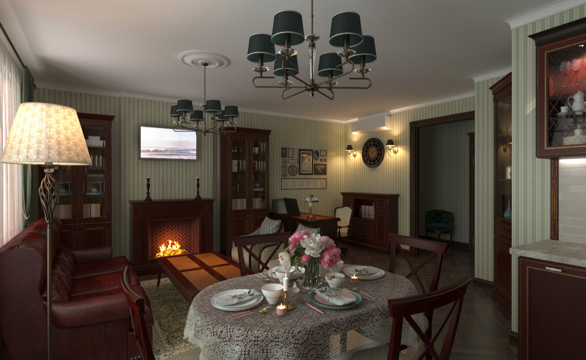 Английский стиль в современной квартире