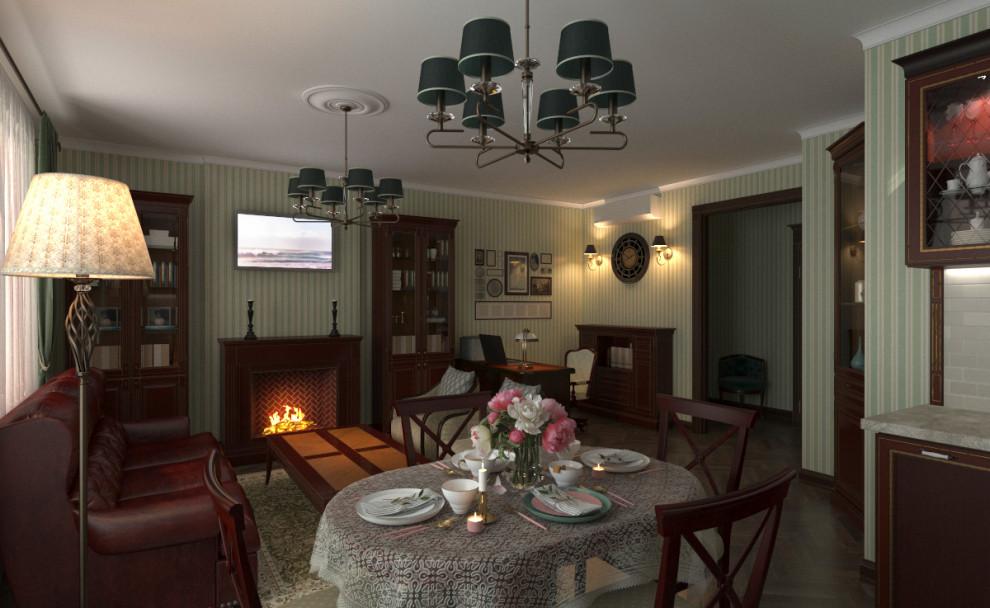 Английский стиль в современной квартире