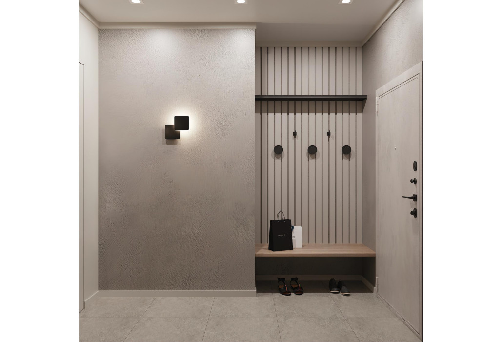 Яркий смешанный стиль в квартире 70 м2