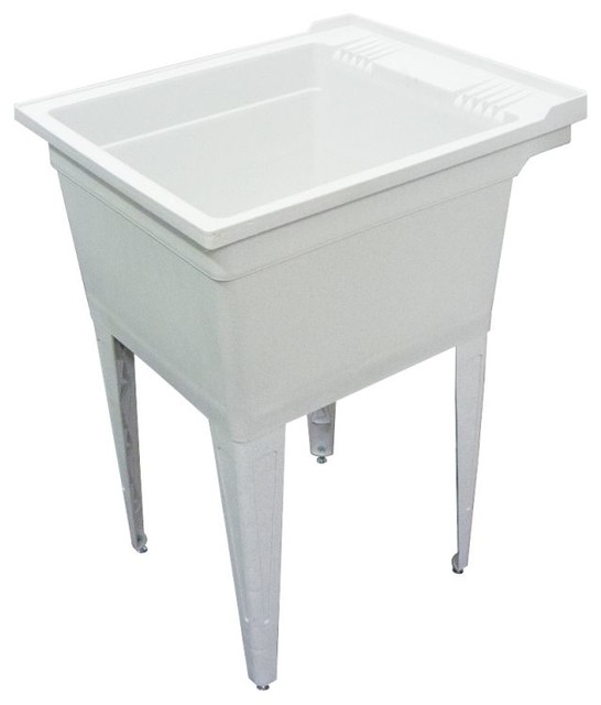 Samson Gray Floor Mounted Laundry Tub Without Accessories 22 38 X26 X34 75