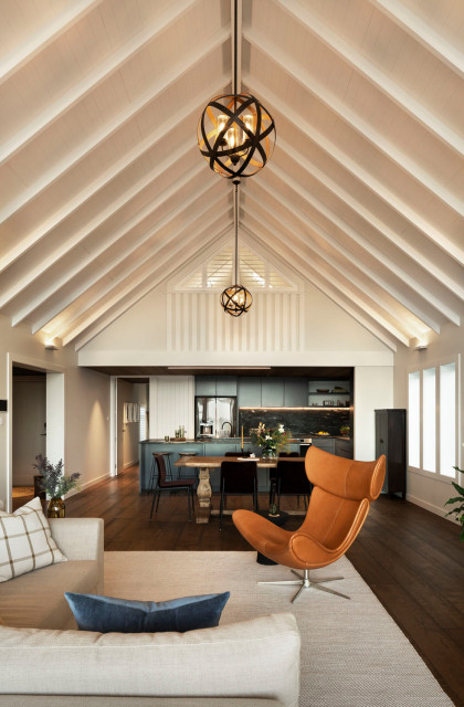 Beachlands House contemporary-vardagsrum