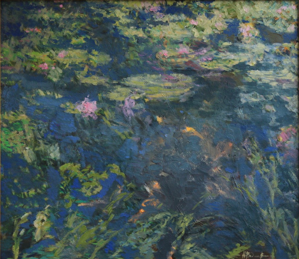 Кувшинки на голубом