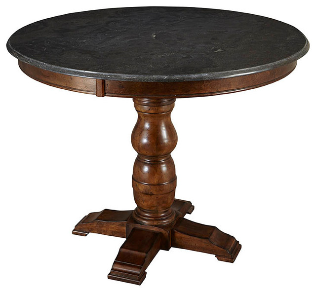 A America Andover 46 Bluestone Round Dining Gathering A America Andover 46 Bluestone Round Dining Gathering Height Table Top Traditional