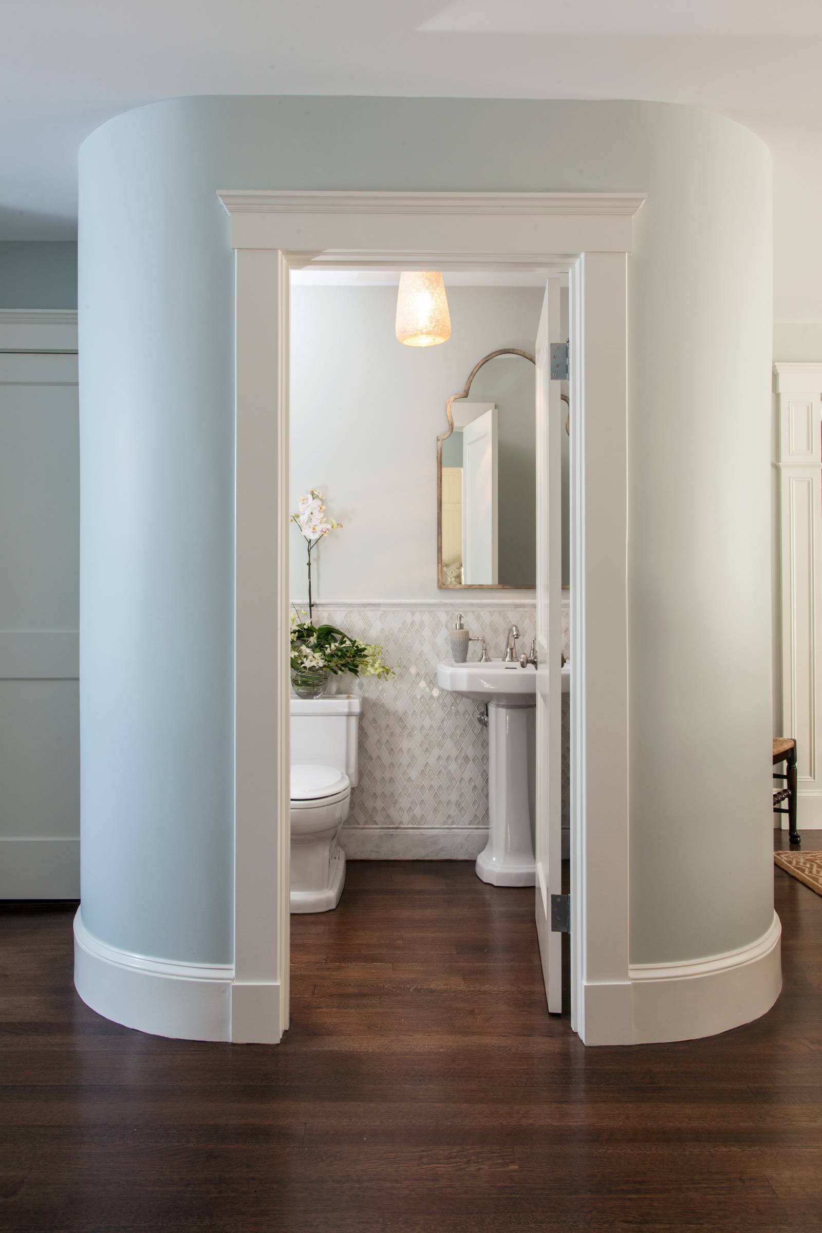 Hardwood Floor Powder Room | Floor Roma