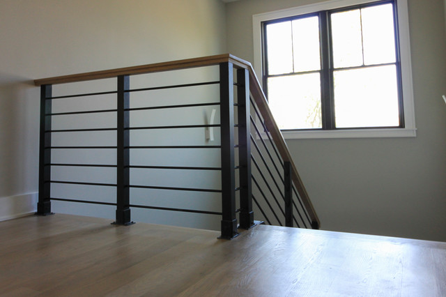 52_Minimalist & Floating Open-Riser White Oak Stairway, Arlington, VA 22207 modern-trappa