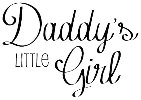 Decal Vinyl Wall Sticker Daddys Little Girl Quote, Black