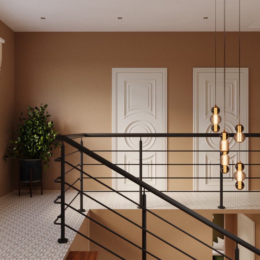 Дизайн 2х этажного дома в стиле эклектика